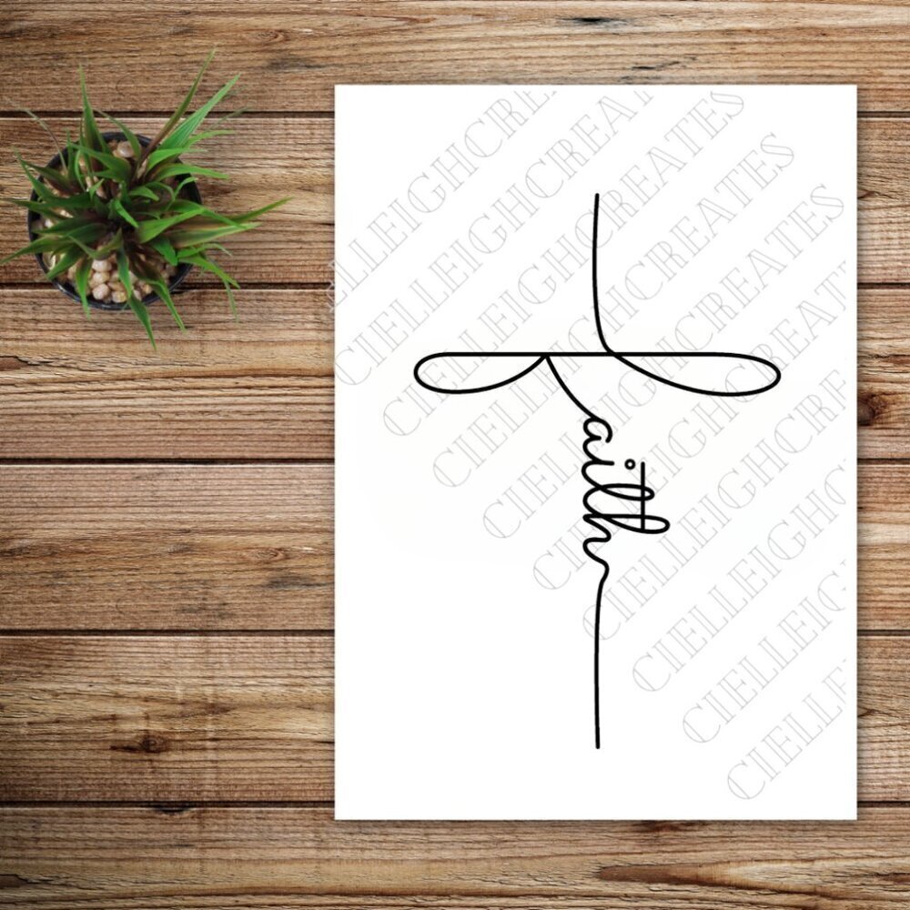 *2 for $20* Faith Cross vinyl decal sticker Handcrafted